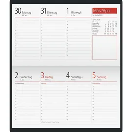 Rido rido/idé 7012212296 Taschenkalender Mod. TM 17/contacter 2026 A6 quer, Kunststoff, bordeaux