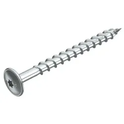 OBO 3498142 Tellerkopfschraube für Holzbauteile 10x100 Stahl galvanisch verzinkt HT 10x100 TD  - 50 Stück