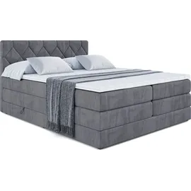 altdecor Boxspringbett CATOR KING - 160x200 - H3/H4 - Dunkelgrau