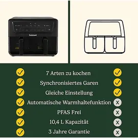 Cuisinart Airtwin Dual Basket 10,4 l mehrfarbig