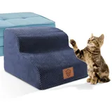 Zvonema Hundetreppe, 2 Stufen Hunderampe aus hochdichtem Schaumstoff, rutschfeste Haustiertreppe für Couch|Sofa