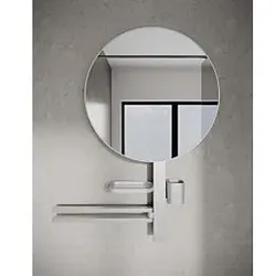 Ideal Standard Alu+ Accessoir-Bar L800 BD587SI mit Handtuchhalter und Spiegel 500mm, Silver