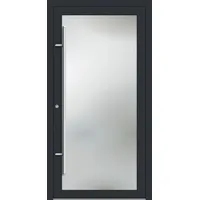 PREMIUM Aluminium-Glas Haustür "AMY" 90 mm Vollglas Anthrazit RAL 7016 beidseitig innen öffnend DIN links