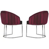 Xlmoebel Polsterstuhl Moderne Esszimmerstühle aus Metall und Stoff vom Designer, Hergestellt in Europa lila