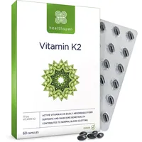Healthspan Vitamin K2 75 μg | Knochen- und Blutgesundheit | Reinste und aktivste Form | Vegan | 60 Kapseln