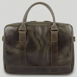 Buckle & Seam Everett Aktentasche Leder 38 cm Laptopfach braun
