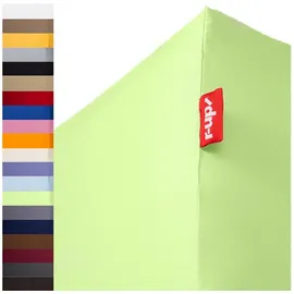 r-up Spannbettlaken Baumwolle-Elasthan 120 x 200 - 130 x 220 cm grün