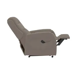 Hukla Fernsehsessel Max Mikrofaser 72 x 109 x 82 cm Braun elektrisch mit Rollen