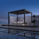 Weide Pergola Deluxe ca. 300x400 cm Anthrazit Netzbetrieb inkl.LED