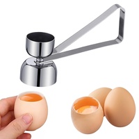 Stainless Steel Egg Topper Cutter Metall Eierschale Cutter für Rohes/Weiches Hartgekochtes Ei, Eierköpfer für weich gekochtes Ei