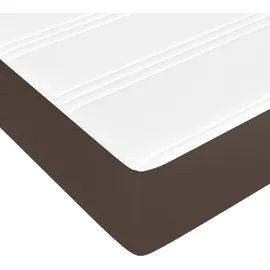 vidaXL Taschenfederkernmatratze Braun 100x200x20 cm Kunstleder