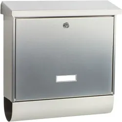 Burg-Wächter Briefkasten rostfrei, Inoxstar 4720 Postkasten mit Zeitungsfach U-Form, Edelstahl