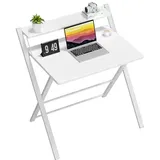 GreenForest Kleiner Klappbarer Schreibtisch , 2 Ebenen Computertisch mit Regal Home Office Kleiner Schreibtisch mit Metallbeinen, keinGreenForest Kleiner Klappbarer Schreibtisch , 2 Ebenen Computertisch mit Regal Home Office Kleiner Schreibtisch mit Metallbeinen, keine Montage erforderlich Montage