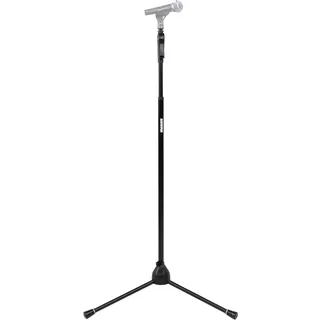 GATOR Shure by Gator Höhenverstellbarer Mikrofonständer mit Dreibein-Sockel, schwarz (SH-TRIPODSTANDDX)