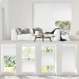 Sekey - Plissee Verdunkelung ohne Bohren Lichtschutz verspannt Klemmfix Faltenstore 100% Verdunkelung Blickdicht Sonnenschutz, 70 x 120 cm