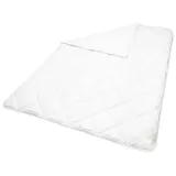 Beautissu Bettdecke Mono 155x220 cm - Weiß
