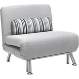 HOMCOM Klappbett  Schlafsessel & Gästebett, Schlafsofa Faltmatratze, Metall, Grau, 75x70x75cm  Aosom