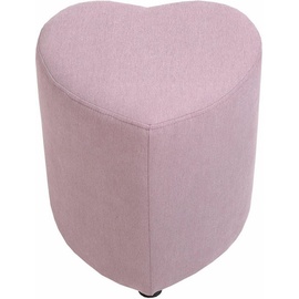 GUTMANN FACTORY "Amore" Gr. B/H/T: 45 cm x 47 cm x 47 cm, Stoffbezug, rosa Kinder Hocker Sitzsäcke Sitzhocker in Herzform