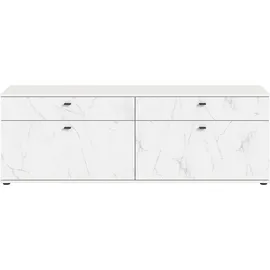 INOSIGN Lowboard INOSIGN "CALCOLO, Breite 180cm, 2 Schubkästen, 2 Klappen, 2 Fächer", weiß, B:180cm H:62cm T:40cm, FSC-zertifizierter Holzwerkstoff, MDF, Sideboards, Lowboard, TV-Möbel, TV-Schrank, TV-Lowboard, Mediaboard, Wohnmöbel