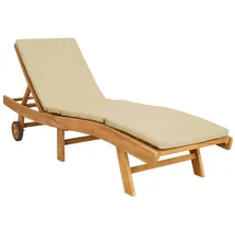vidaXL Sonnenliege 1 St. 200 x 60 x 30 cm Braun/Beige