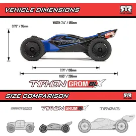 Arrma RC-Buggy Typhon Grom 223S BLX 4CH RTR rot