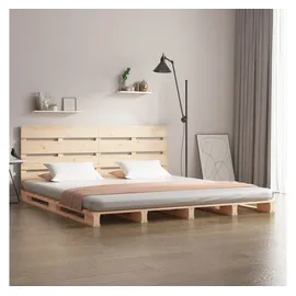vidaXL Massivholzbett 180 x 200 cm Beige