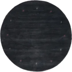 Wollteppich »Gabbeh Uni«, rund, 15 mm Höhe, reine Wolle handgewebt, Gabbeh Tiermotiv warmes Raumklima viele Größen, 50335204-0 grau 15 mm