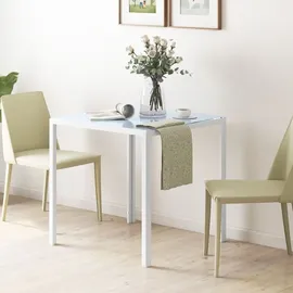 Homcom Esszimmertisch 75 x 75 x 75 cm weiß