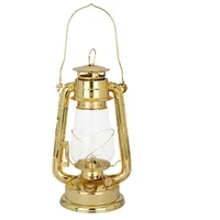 Nklaus Sturmlaterne Petroleumlampe Eisen messingfarben 31x14cm Öllampe Maritime Deko