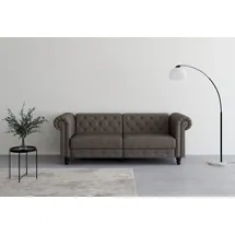 dorel home Schlafcouch Kunstleder 3-Sitzer Braun