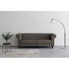 dorel home Schlafcouch Kunstleder 3-Sitzer Braun