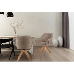 Kayoom Polsterstuhl »Stuhl Dian 225, TOPSELLER! bequem, formschönes Design«, 1 St., stabil & robust, hochwertige Verarbeitung, bequem Kayoom Taupe