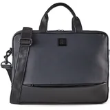 Harbour 2nd City Lights Aktentasche Leder 40.5 cm Laptopfach blau