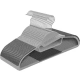 Songmics Kleiderbügel CRP41G, aus Kunststoff, grau, 41,5cm, platzsparend, rutschfest, 20 Stück