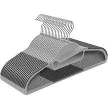 Songmics Kleiderbügel CRP41G, aus Kunststoff, grau, 41,5cm, platzsparend, rutschfest, 20 Stück