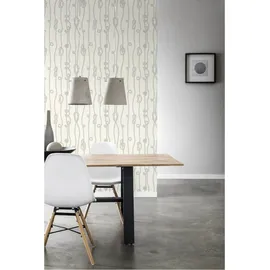 Rasch Textil Vliestapete Seemannsknoten 53 x 1005 cm 10 m Beige/Grau 429169