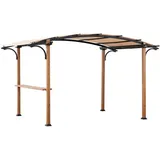 Modante Pavillon, Holz, Metall, Lärche, massiv, 406x239x259 cm, wetterbeständig, Sonnen- & Sichtschutz, Pavillons & Pergolas, Pavillons