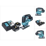 Makita DJV 184 RF Akku Pendelhub Stichsäge 18 V Brushless + 2x Akku 3,0 Ah + Ladegerät