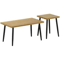 Homcom Couchtisch Set MDF, Stahl