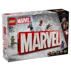 LEGO Marvel Super Heroes 76313 MARVEL Logo & Minifiguren