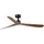 faro BARCELONA Rocker 132 cm Deckenventilator Schwarz/Nussbaum