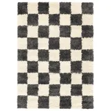 RugVista Chessie Teppich - Dunkelgrau/Naturweiß Teppich 140x200 Moderner Teppich