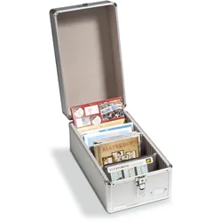 Sammelkoffer CARGO für Postkarten oder Münzen-Sätze, Alu-Design
