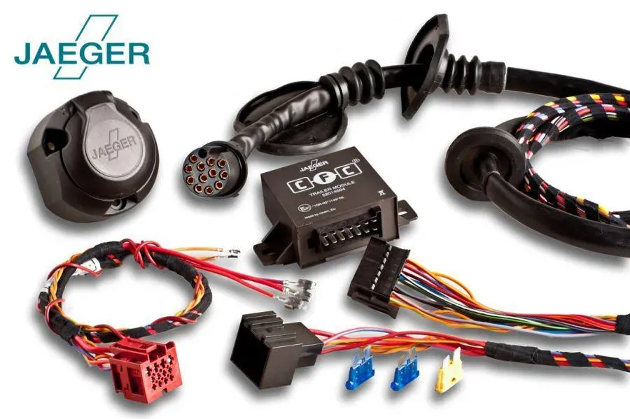 JAEGER E-Satz 13-polig für Mercedes Benz A-Klasse (W176, Facelift ab 09/15) 09/12-, B-Klasse (W246, Facelift ab 11/14) 11/11-, CLA-Klasse (C117) 04/13- und Shooting Brake (X117) 03/15-, GLA-Klasse (X156) 03/14-