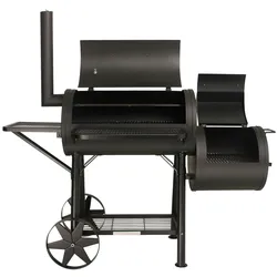 TAINO YUMA Massiver Smoker BBQ Grillwagen Holzkohle-Grill 90kg 3,5mm Offset