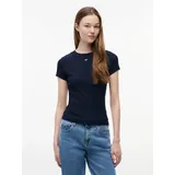 Tommy Hilfiger Slim Essential Ext Kurzarm-T-Shirt Dark Night Navy 2XS