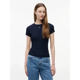 Tommy Hilfiger Slim Essential Ext Kurzarm-T-Shirt Dark Night Navy 2XS
