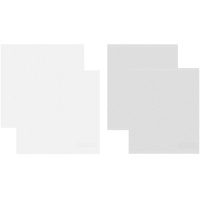DDDDD Geschirrtuch Logo, (Set, 4-tlg., Combi-Set: 2x Küchentuch 50 x 55 cm + 2x Geschirrtuch 60 x 65 cm) weiß