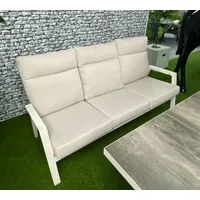 Lesli Living Gartenlounge-Bank Lesli Living 2er Loungesofa "Ohio Crema" beige-grau Gartenlounge 2-Sitzer Lounge
