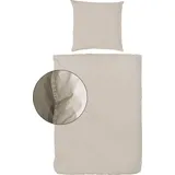 Primera Bettwäsche Stonewashed Beige 240 x 220 cm + 2 x 80 x 80 cm
